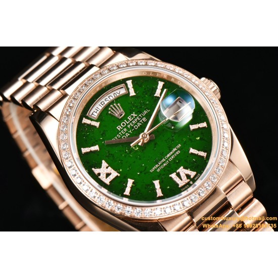 DayDate 36mm RG/RG Pres Dia Green Dial CSF A2836