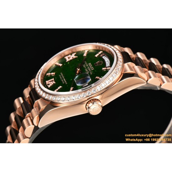 DayDate 36mm RG/RG Pres Dia Green Dial CSF A2836