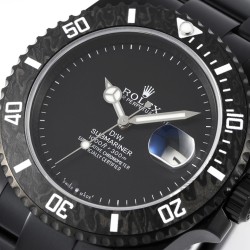 Submariner DIW 40mm 904L DLC/DLC Black Dial DIWF VS3135