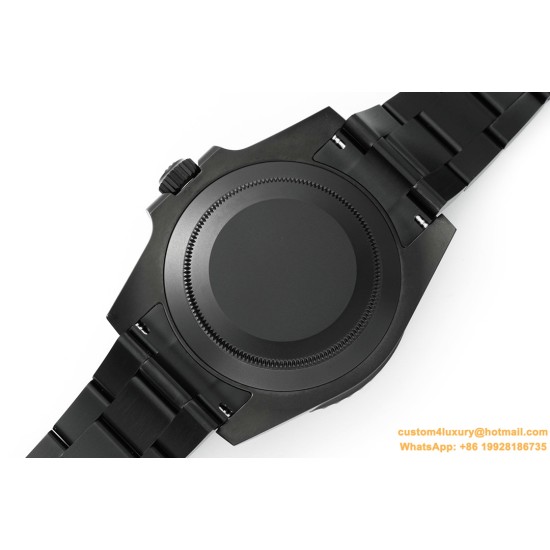 Submariner DIW 40mm 904L DLC/DLC Black Dial DIWF VS3135