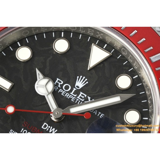 Submariner DIW 40mm Red SS/SS Carbon Dial DIWF(VSF) VS3135