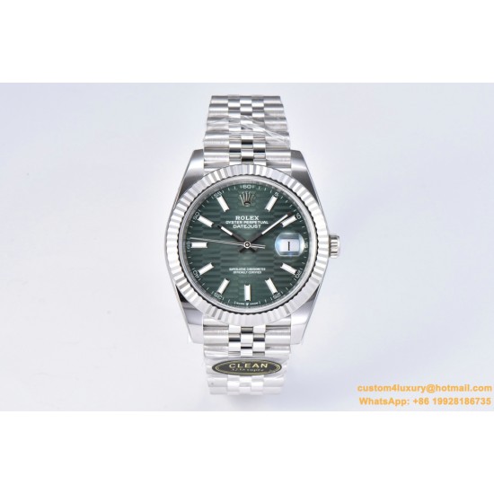 Datejust 126334 41mm Oys SS/SS Grey Textured/Stk Clean SH3235