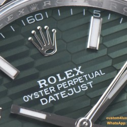 Datejust 126334 41mm Oys SS/SS Grey Textured/Stk Clean SH3235