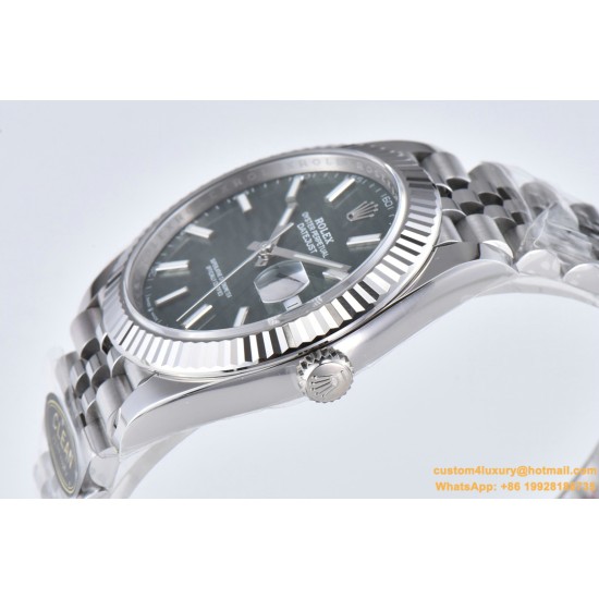 Datejust 126334 41mm Oys SS/SS Grey Textured/Stk Clean SH3235