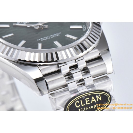 Datejust 126334 41mm Oys SS/SS Grey Textured/Stk Clean SH3235