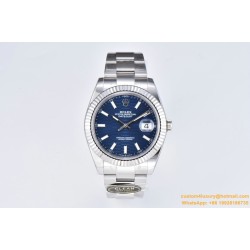 Datejust 126334 41mm Oys SS/SS Blue Texetured Dial Clean SH3235