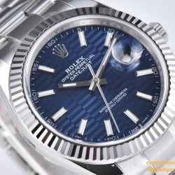 Datejust 126334 41mm Oys SS/SS Blue Texetured Dial Clean SH3235