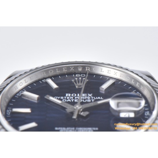 Datejust 126334 41mm Oys SS/SS Blue Texetured Dial Clean SH3235