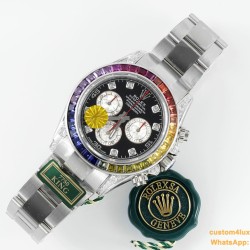Daytona 116599 Rainbow 40mm SS/SS Black/Dia KING(ZF) SH4130