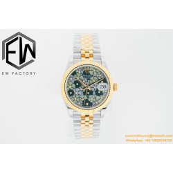 Datejust 31mm YG/SS Jubilee Green Flower EWF(JDF) A2824