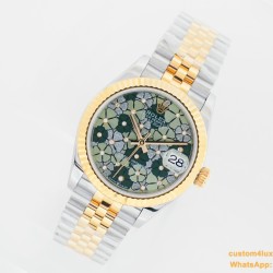 Datejust 31mm YG/SS Jubilee Green Flower EWF(JDF) A2824
