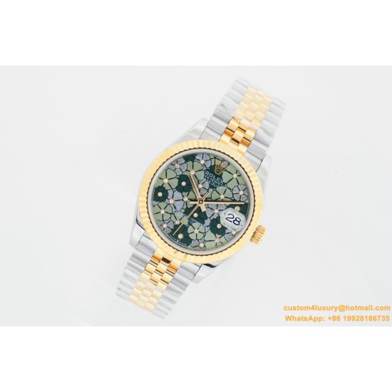 Datejust 31mm YG/SS Jubilee Green Flower EWF(JDF) A2824