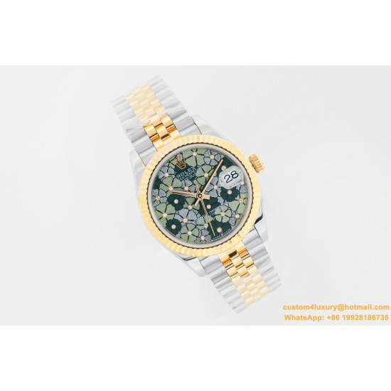 Datejust 31mm YG/SS Jubilee Green Flower EWF(JDF) A2824