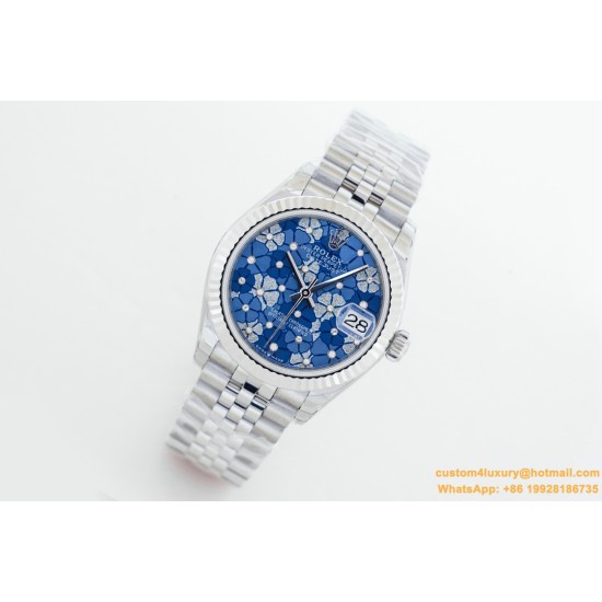 Datejust ladies 31mm SS/SS Flt Pres Blue EWF(JDF) A2824