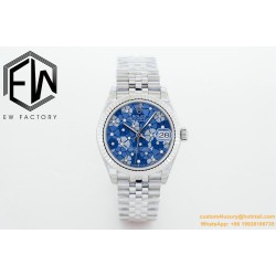 Datejust ladies 31mm SS/SS Flt Pres Blue EWF(JDF) A2824