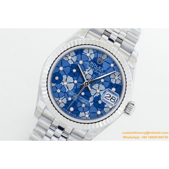 Datejust ladies 31mm SS/SS Flt Pres Blue EWF(JDF) A2824