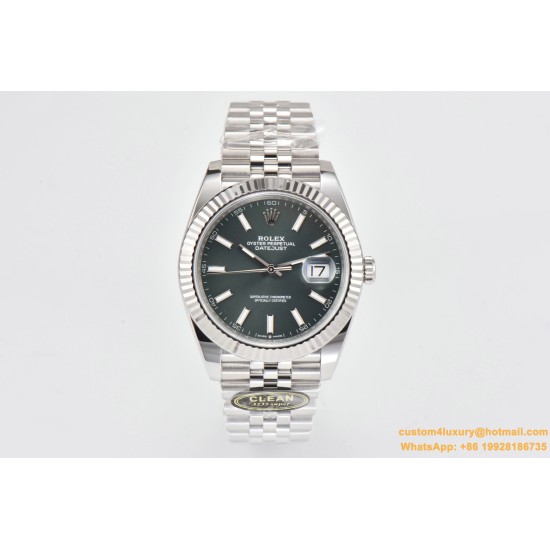 Datejust 126334 41mm Jubilee 904L SS/SS Gray Rhodium Clean VR3235