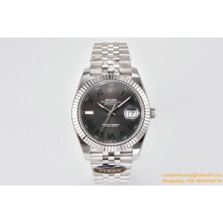 Datejust 126334 41mm Wimbledon Jub SS/SS Gray Dial Clean VR3235