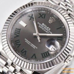 Datejust 126334 41mm Wimbledon Jub SS/SS Gray Dial Clean VR3235