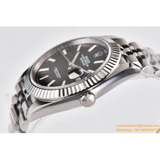 Datejust 126334 41mm Jub 904L SS/SS Black/Stk Clean VR3235