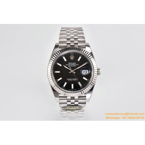 Datejust 126334 41mm Jub 904L SS/SS Black/Stk Clean VR3235
