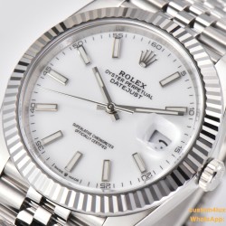 Datejust 126334 41mm Jub SS/SS White/Stk Clean VR3235