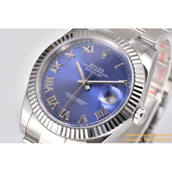 Datejust 126334 41MM Blue/Roman 904L Oyster Bracelet Clean VR3235