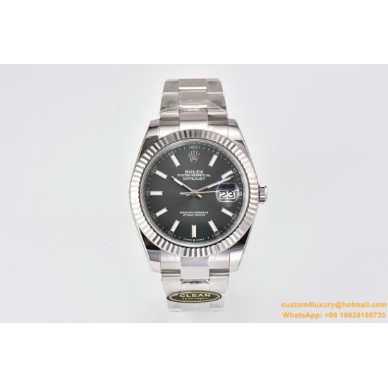 Datejust 126334 41mm Oyster 904L SS/SS Grey/Stk Clean VR3235