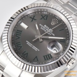 Datejust 126334 41mm Wimbledon Oys SS/SS Gray Dial Clean VR3235