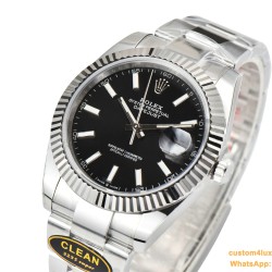 Datejust 126334 41mm Oyster 904L SS/SS Black/Stk Clean VR3235
