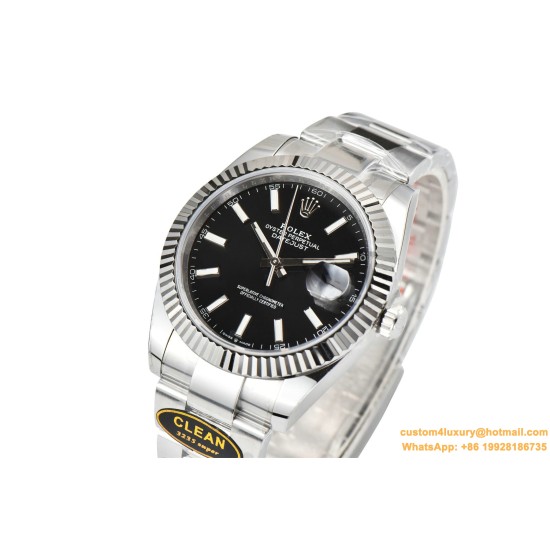 Datejust 126334 41mm Oyster 904L SS/SS Black/Stk Clean VR3235