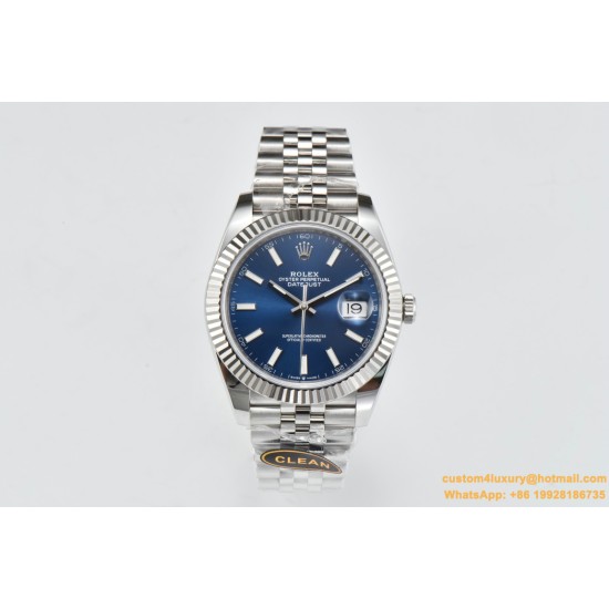 Datejust 126334 41mm Jubilee 904L SS/SS Blue/Stk Clean VR3235