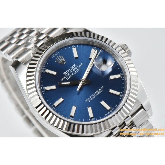 Datejust 126334 41mm Jubilee 904L SS/SS Blue/Stk Clean VR3235