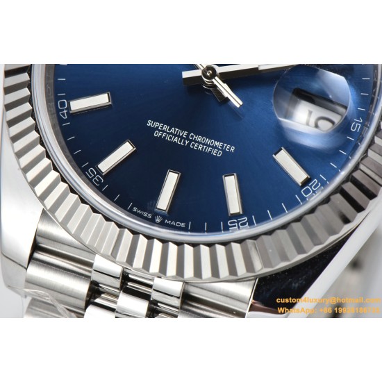 Datejust 126334 41mm Jubilee 904L SS/SS Blue/Stk Clean VR3235