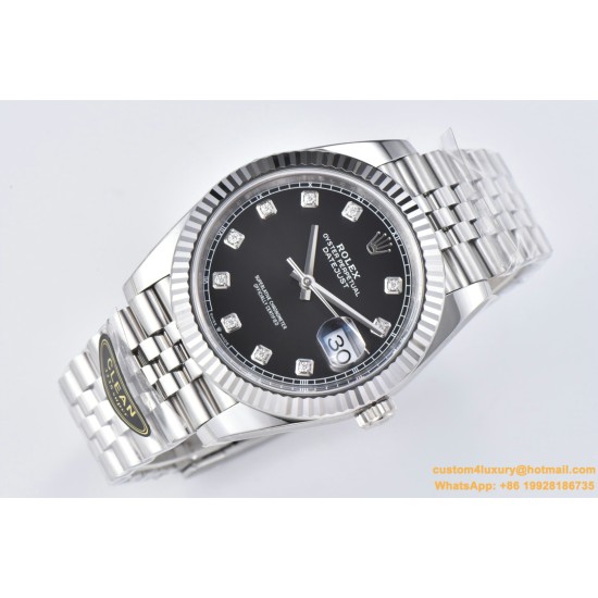 Datejust 126334 41mm Jub SS/SS Black/Mois Clean VR3235