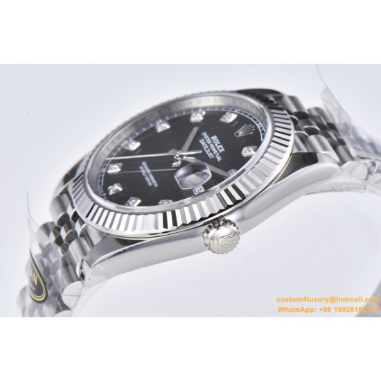 Datejust 126334 41mm Jub SS/SS Black/Mois Clean VR3235