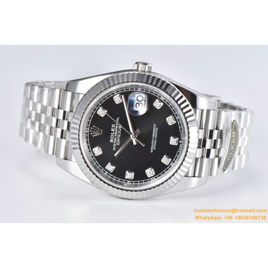 Datejust 126334 41mm Jub SS/SS Black/Mois Clean VR3235