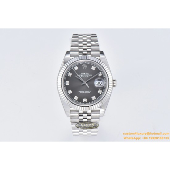 Datejust 126334 41mm Jub SS/SS Grey/Mois Clean VR3235
