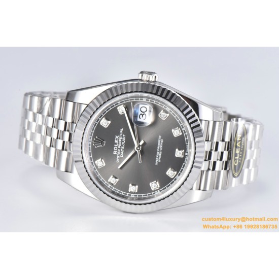 Datejust 126334 41mm Jub SS/SS Grey/Mois Clean VR3235