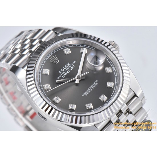 Datejust 126334 41mm Jub SS/SS Grey/Mois Clean VR3235