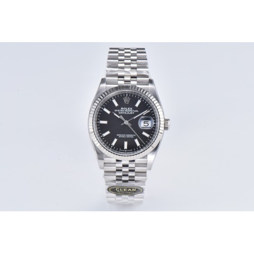 Datejust 126234 36mm Jub SS/SS Black/Stk Clean VR3235