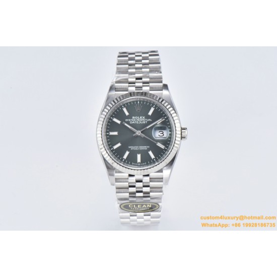 Datejust 126234 36mm Jub SS/SS Grey/Stk CLEAN(JQF) VR3235
