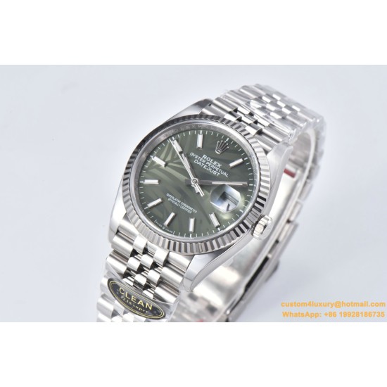 Datejust 126234 36mm Jub SS/SS Palm Motif Green/Stk CLEAN(VSF) VS3235