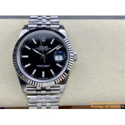 Datejust 126334 41mm Jub Flt 904L SS/SS Black/Stk VSF VS3235