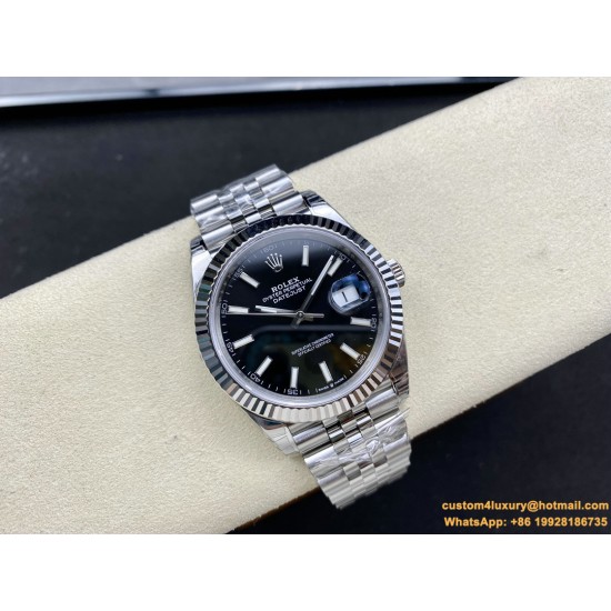 Datejust 126334 41mm Jub Flt 904L SS/SS Black/Stk VSF VS3235