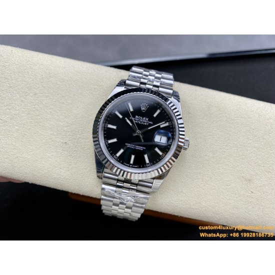 Datejust 126334 41mm Jub Flt 904L SS/SS Black/Stk VSF VS3235