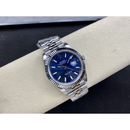 atejust 126334 41mm Jub Flt 904L SS/SS Blue/Stk VSF VS3235