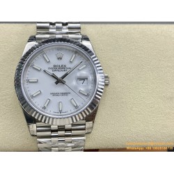Datejust 126334 41mm Jub Flt 904L SS/SS White/Stk VSF VS3235