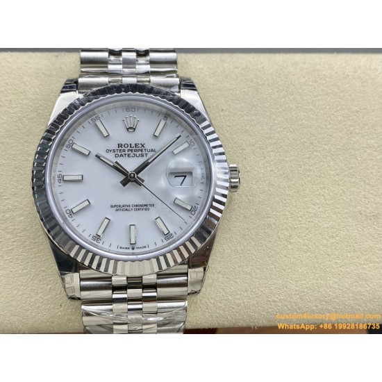 Datejust 126334 41mm Jub Flt 904L SS/SS White/Stk VSF VS3235