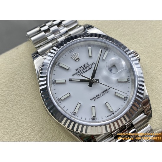 Datejust 126334 41mm Jub Flt 904L SS/SS White/Stk VSF VS3235
